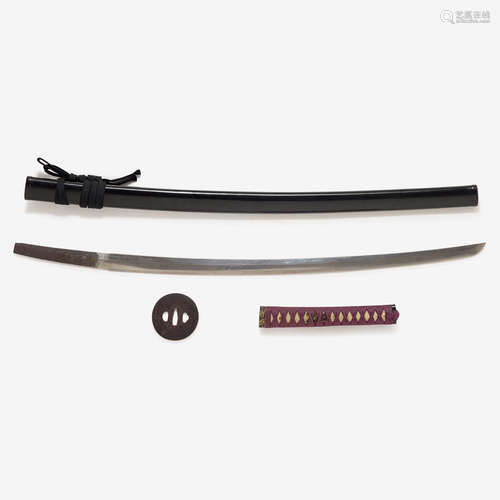 A Japanese katana, signed noshu seki ju kanenori, edo period