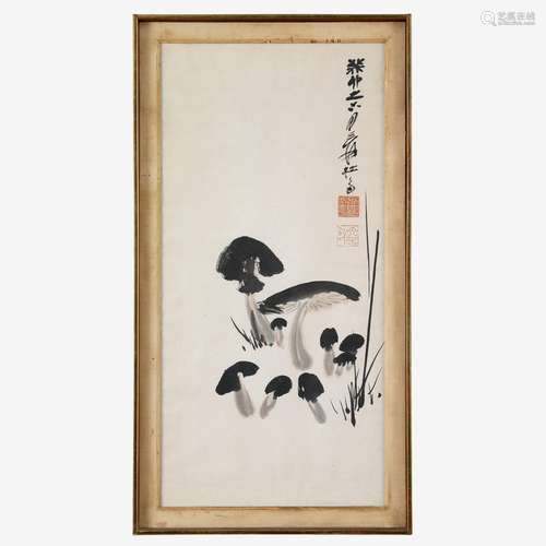 ATTRIBUTED TO ZHANG DAQIAN (1899-1983), DATED 1963, MUSHROOMS