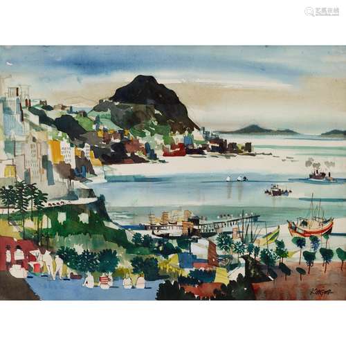 DONG KINGMAN (ZENG JINGWEN, 1911-2000), 20TH CENTURY, VIEW FROM NORTH POINT, HONG KONG