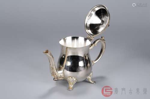 （精英）009：二十世纪.英国维多利亚风格大师级全手工捶打铜鎏银制精美咖啡具一套