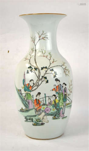 Chinese Famille Rose Vase of Beauties