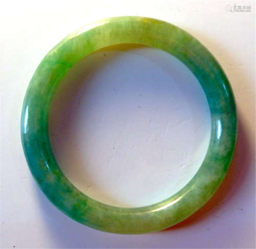 Old Natural Green Jadeite Bangle GIA  CERT