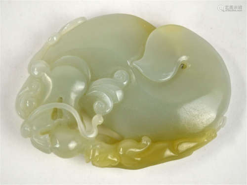 Chinese White Jade Carving of Dragon