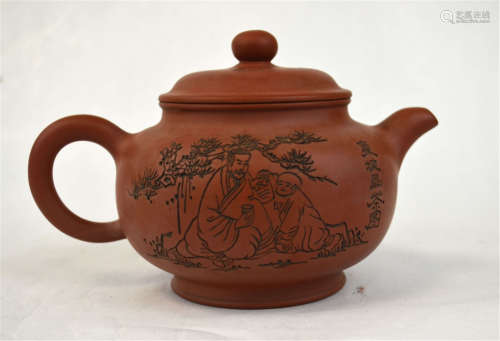Chinese Yixing Zisha Teapot Signed Shiquan