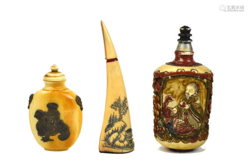 Three Bone Chinese Snuff Bottles