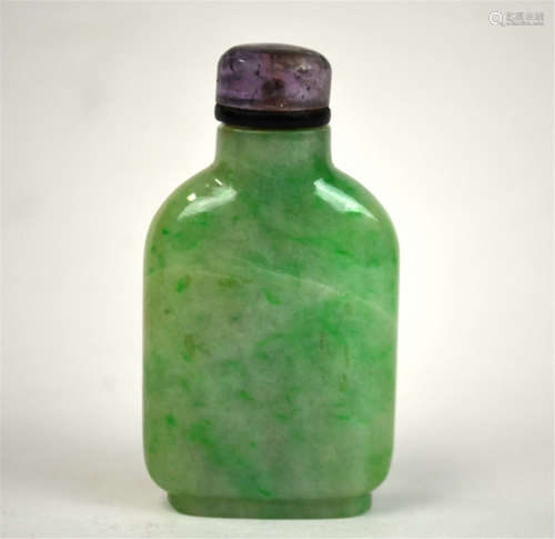 Chinese Natural Jadeite Snuff Bottle