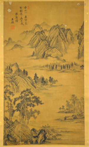 Chinese Ink Painting on Scroll
