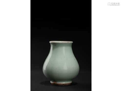 A CELADON GLAZED VASE