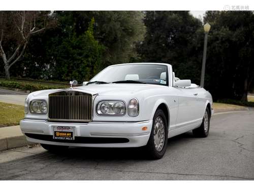 2001 WHITE ROLLS-ROYCE CORNICHE CONVERTIBLE