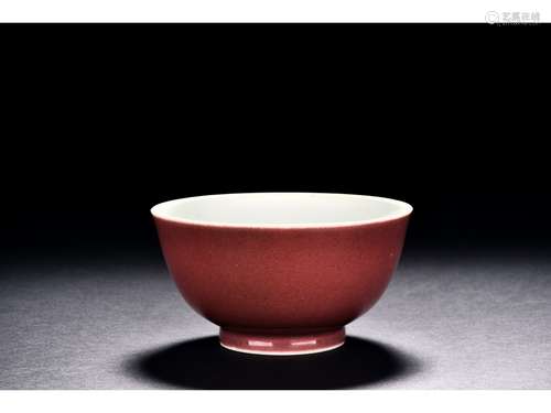 A COPPER-RED GLAZED BOWL