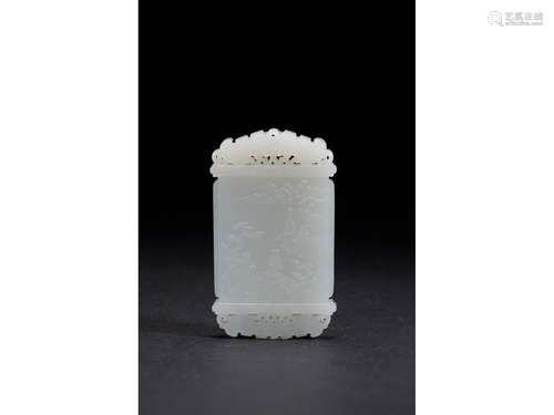 A WHITE JADE 'LUOHAN' PENDANT