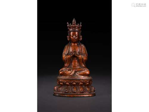 A BRONZE FIGURE OF VAIROCANA