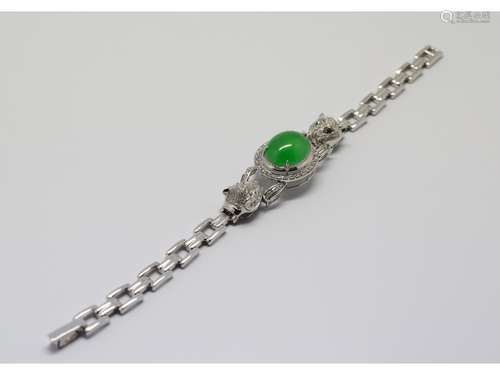 ICY APPLE GREEN JADEITE JADE BRACELET