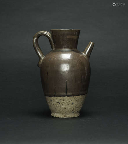 A Black- Brown Glazed Ewer