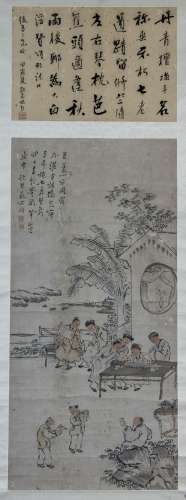 SU LIU PENG (1791-1862) Chinese Painting . >Ink And Color On Paper, Hanging Scroll. Signed And Seals
