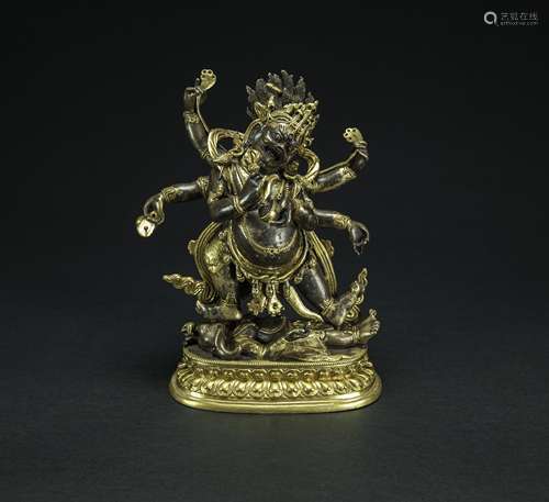 A Gilt-Bronze Figure Of Mahakala