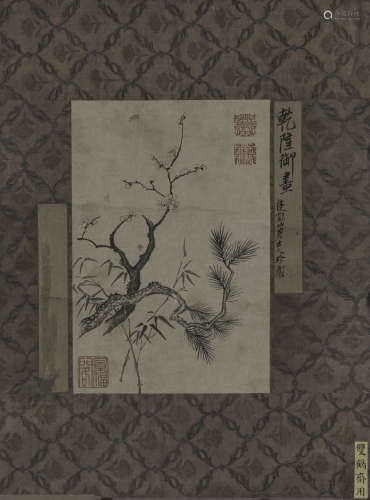 Attributed To<br>Qianglong (Chinese Painting) Ink On Paper. Seals “Read Qianglong, Jing Fu Ge”