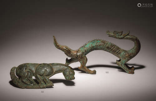 汉 青铜变形马饰件