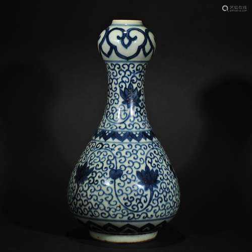 MING OR LATER, A BLUE AND WHITE VASE