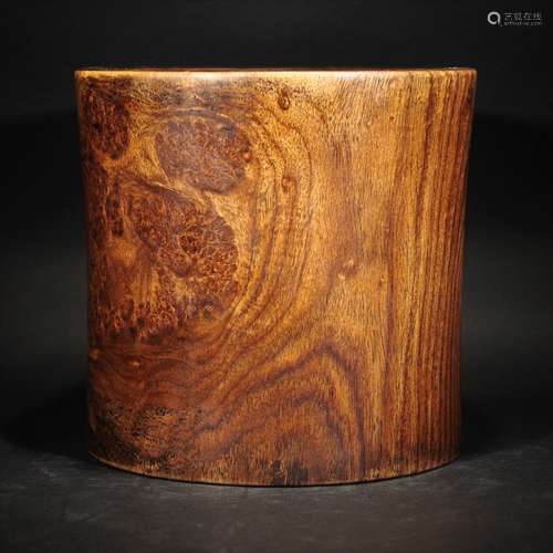 QING D., A HUANGHUALI WOOD BRUSHPOT