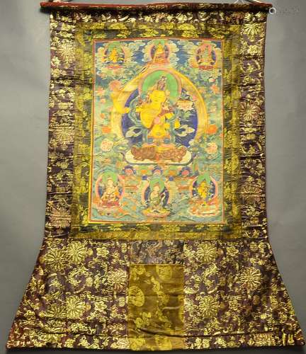 QING D., A GREEN TARA THANGKA