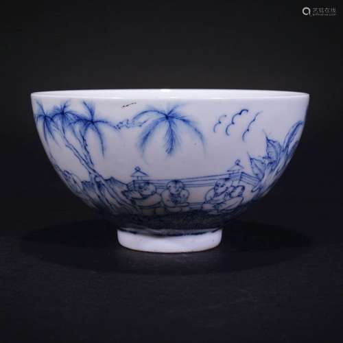 QING D., A BLUE AND WHITE BOWL