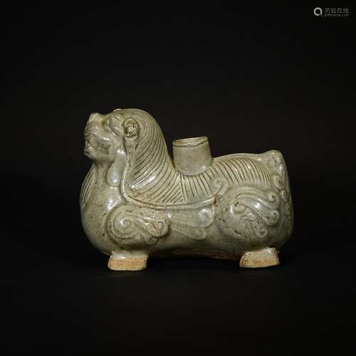 DONGXI JIN D., A CELADON TIGER SHAPE ORNAMENT