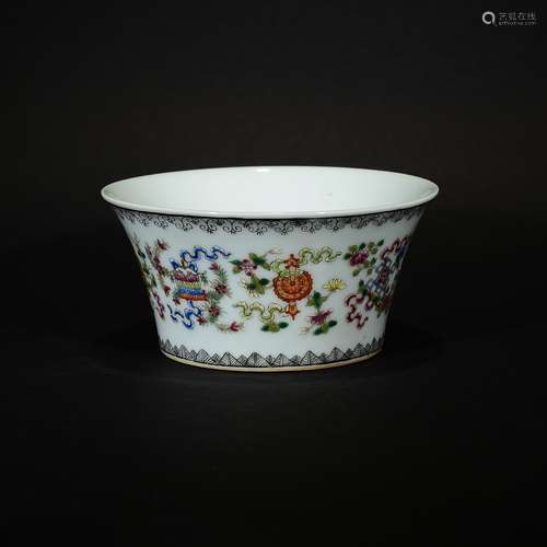 19TH C., A FAMILLE ROSE BOWL