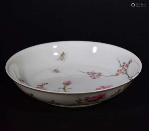 DAOGUANG MARK, AN ENAMEL FLOWER DISH