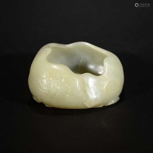 QING D., A HETIAN WHITE JADE WASHER