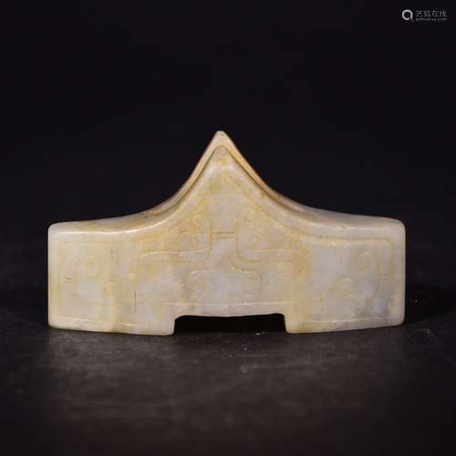 MING D., A WHITE JADE SWORD DECORATION