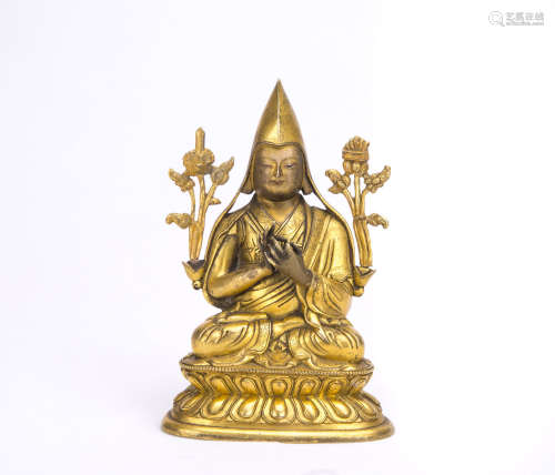 Gilt Bronze Figure of Tsongkhapa