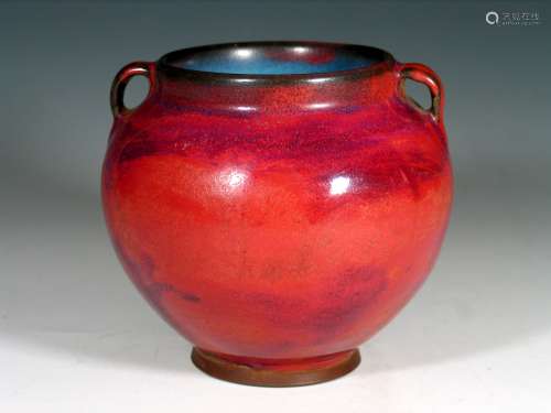Chinese Red Jun Ware Jar, Yuan/Ming Dynasty.