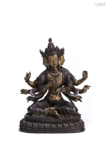 Bronze Figure of Eight-Armed Bodhisattva