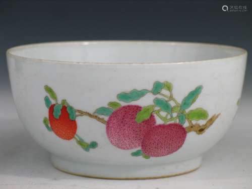 Chinese Imperial Famille Rose Porcelain Bowl, Yongzheng Mark.