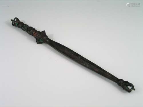 Chinese Bronze Stick Weapon