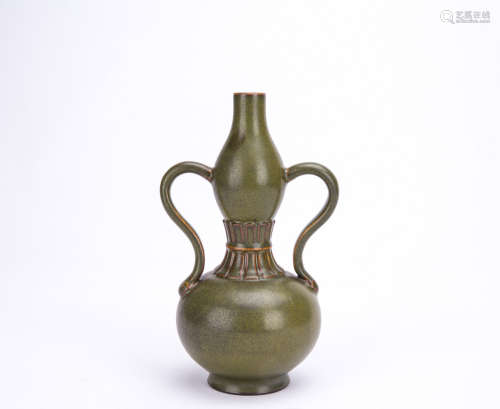 Tea Dust Glazed Double Gourd Vase