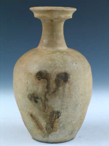 Antique Chinese Pottery Vase, Tang Dynasty.
