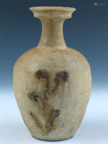 Antique Chinese Pottery Vase, Tang Dynasty.