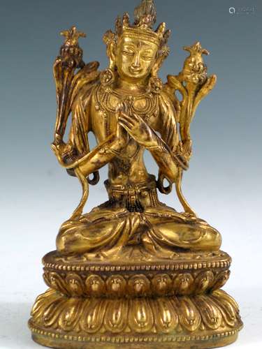 Chinese Gilt Bronze Buddha