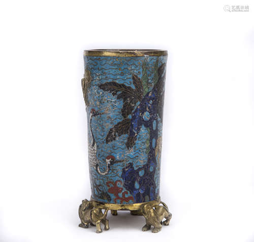 A CLOISONNE ENAMEL VASE