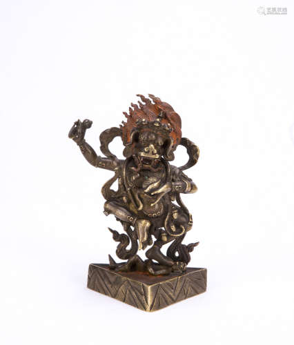 Gilt Bronze Figure of Simhavaktra Dakini