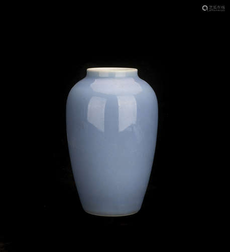 A BLUE GLAZED JAR