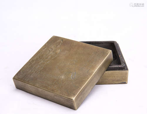 Chinese Bronze Ink Box