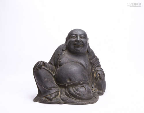 Chinese Bronze Figure of Maitreya