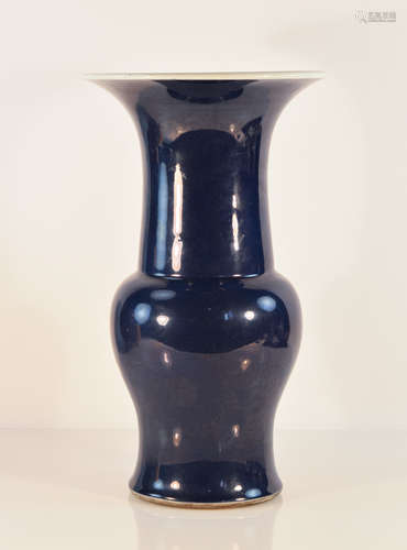 Chinese Cobalt Blue Porcelain Ku Vase