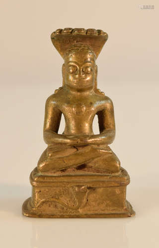 Southeast Asian Bronze Statue of Naga