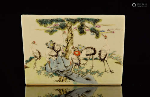 Chinese rectangular Porcelain Planter