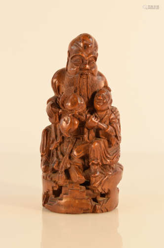 Chinese Carved Bamboo Figurine