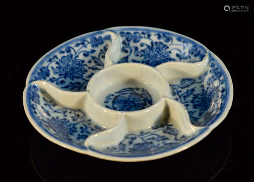 Chinese Blue White Porcelain Color Dish